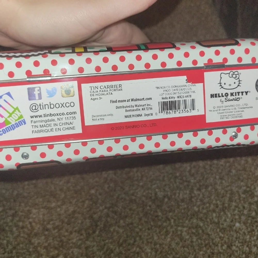 Hello Kitty storage tin